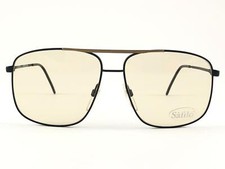 NEW VINTAGE SAFILO SPORTING 89 BLACK MATE AVIATOR 80'S SUNGLASSES MADEIN ITALY