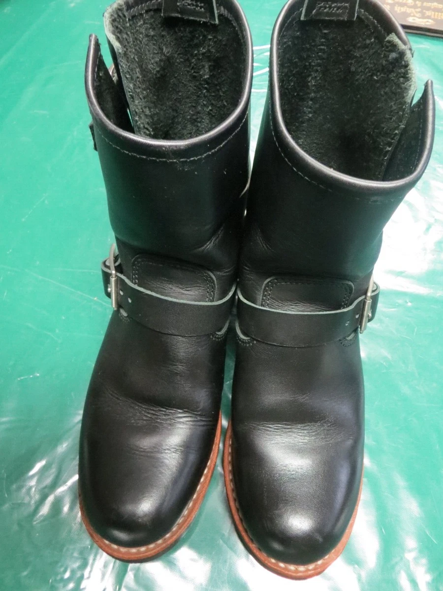 RED WING 3354 SHORT ENGINEER BLACK BOUNDARY BOOTS SIZE 7 B USA