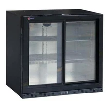 Omcan USA 47587 Refrigerated Back Bar Cabinet w/ 7 Cu Ft Capacity, 2 Glass Do...