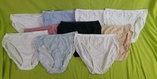 New 10 Pack Hanes Womens Briefs Size 8 Tagless Cotton Assorted No Packaging