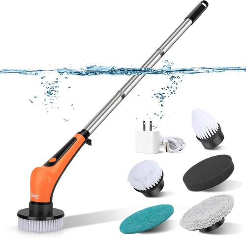 Aquarium Rechargeable Electric Cleaning Brush 6 in 1 Tool Heads Cordless IPX8