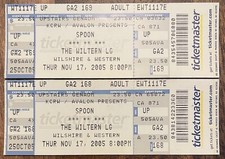 (2) Spoon 2005 Full Concert Tickets Wiltern Los Angeles CA Gimme Fiction Tour