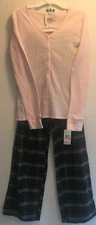 New NAUTICA Sz S SMALL COTTON Pajama Sleepwear Set Long Sleeve  Wonderful