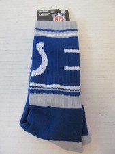 AKM NFL Indianapolis Colts Moisture Wicking Crew, Size L 8-13 Shoe, Blue