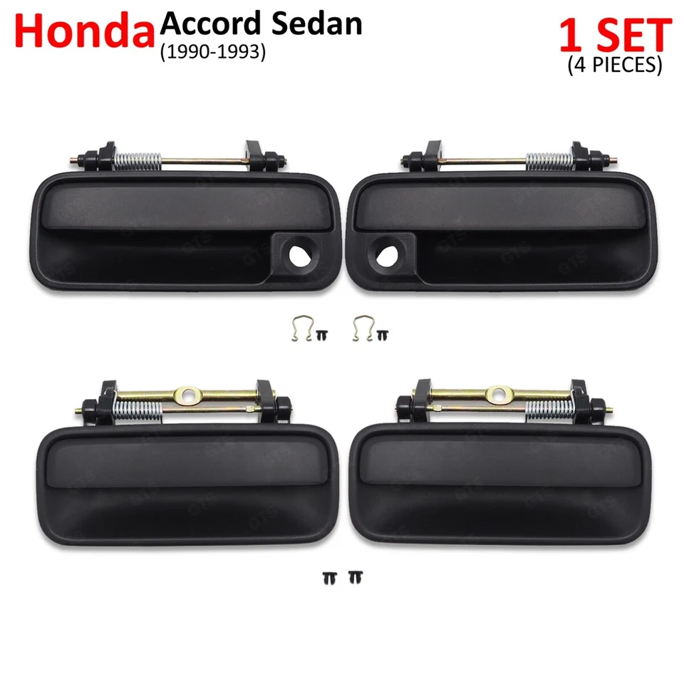 For Honda Accord Sedan 1990 - 93 Set 4Dr Outside Outer Door Handle Foto 3 de 4