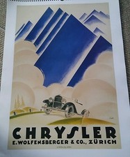 023 Chrysler E. Wolfensberger & Co. Zurich Poster Print 22 1/4 by 16 inches