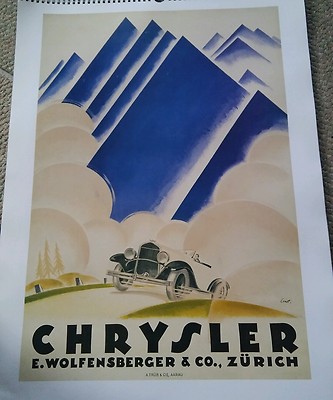 023 Chrysler E. Wolfensberger & Co. Zurich Poster Print 22 1/4 by 16 inches