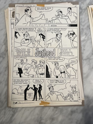 Archie Comics Original Art - Jughead’s Jokes #29 1967 Near Full Issue - 28 Pages - Picture 18 of 24