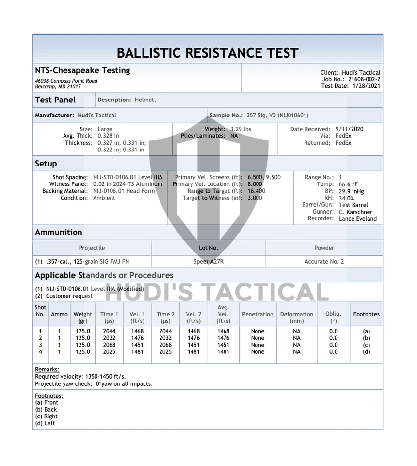 Hecho con Kevlar, Casco Balístico Nivel IIIA 3A, Corte Alto - Vendedor y Video de EE. UU. Foto 2 de 4