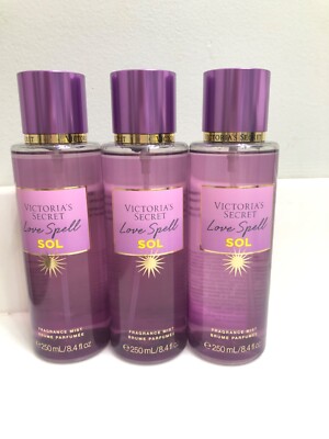 VICTORIA'S SECRET 3 LOVE SPELL SOL FRAGRANCE BODY MIST 8.4 OZ -NEW