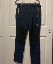 Woman s Waterproof Ski Pants Outdoor Navy Blue Large Fleece Lined