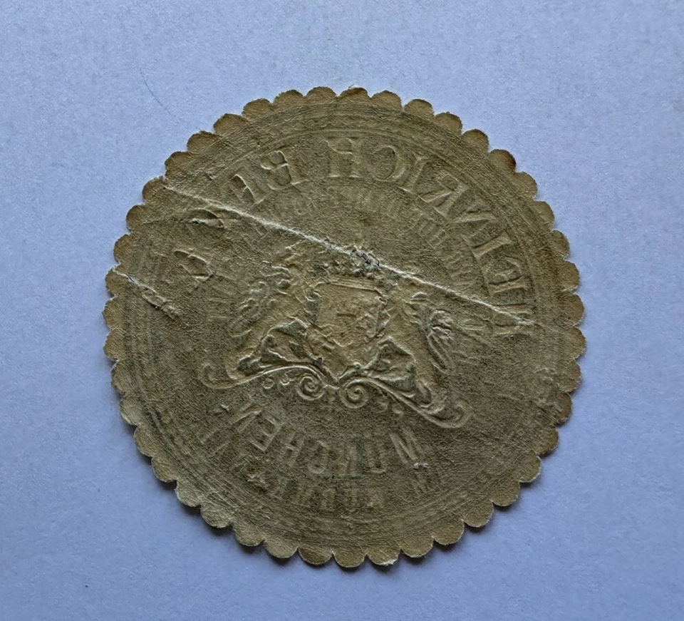 orig. Reklame Siegel München Heinrich Beck Dampf Waschanstalt Würmkanal um 1880 - Bild 2 von 2