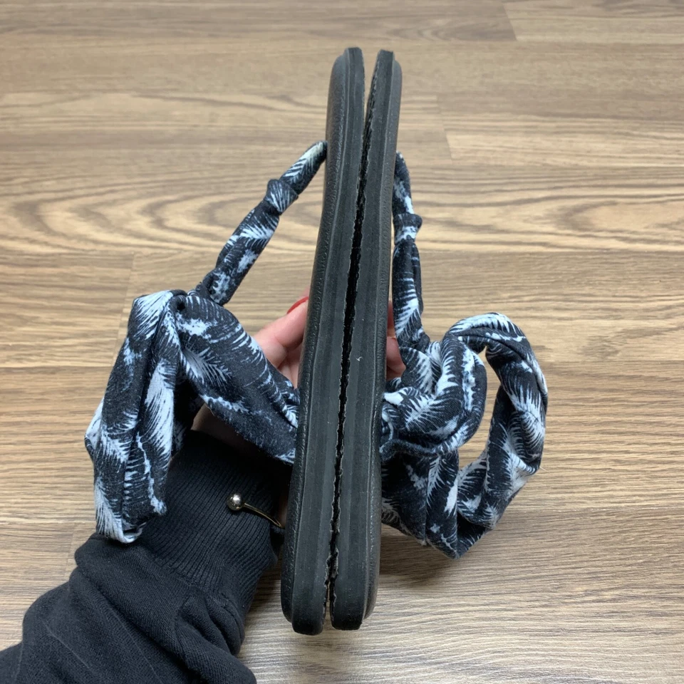 Новый Sanuk йога слинга черный белый ладони сандалии коврик поскользнуться на размер женщин 8 - Изображение 3 из 4