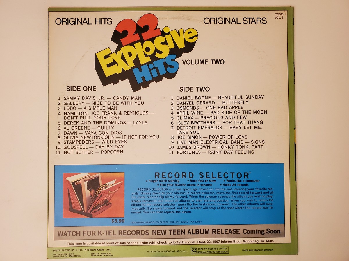 Various Artists - 22 Explosive Hits (Vinyl Record LP) | eBay