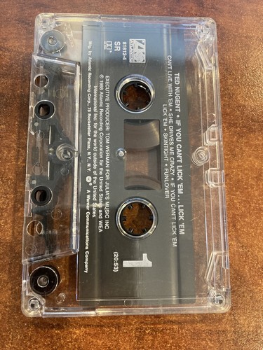 TED NUGENT IF YOU CAN'T LICK EM LICK EM Cassette Tape 1988 Hard Rock Rare - Picture 3 of 4