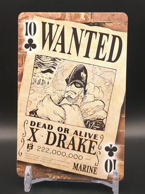 X Drake One Piece Exhibition Trump playing cards Wanted 2012 TCG CCG Japan