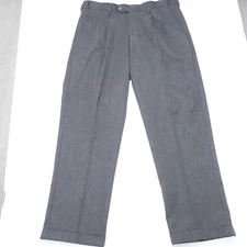 Perry Ellis Portfolio Dress Pants Men's 34 X 30 Gray Polyester Classic Formal