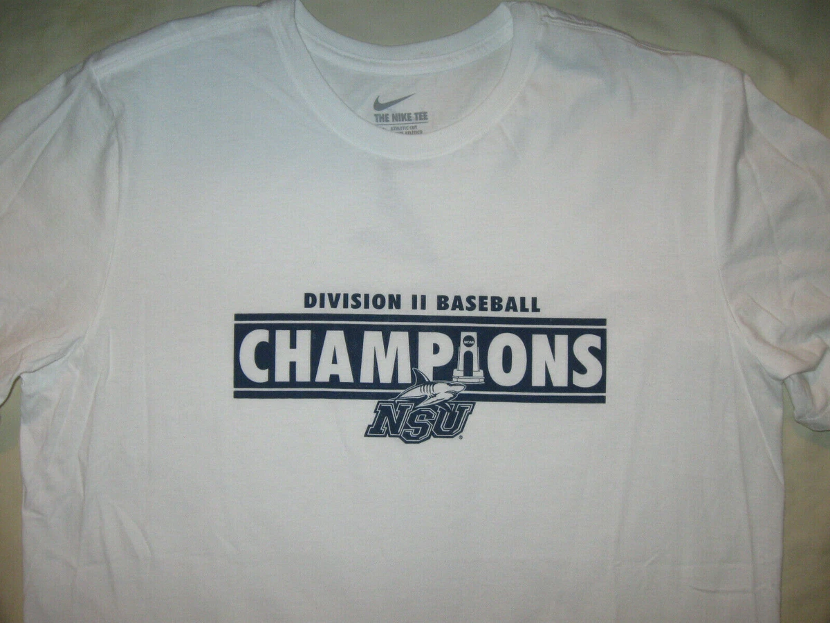 NSU Sharks Baseball T Shirt NCAA Champions Men s XL Nova