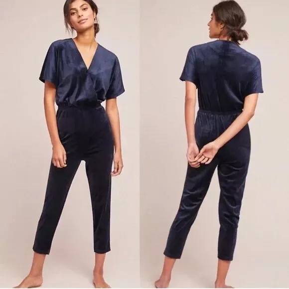 Womens Jumpsuits Snoarin Plus Size Woman Spring Summerl Solid Color Pocket  Slimming Bare Shoulder V-neck Short Sleeve Jumpsuit Long Pants Romper on