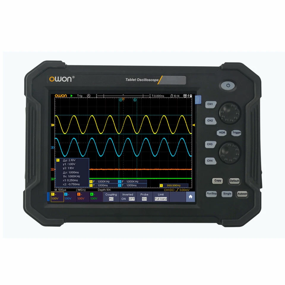 Owon TAO3104 100MHz 8 Bits 4CH Digital Storage Oscilloscope 1GS/s - Image 3 of 4