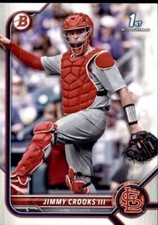 LOT OF 20 2022 BOWMAN DRAFT 1ST BASE PROSPECT BD178 JIMMY CROOKS III