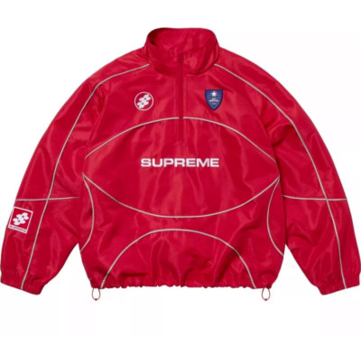 Supreme - Reflective Piping Pullover Red Track Jacket Size XXL 2XL BRAND NEW