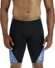 TYR Men's Standard Durafast Lite Splice Swimsuit Jammer, Atolla Blue 38