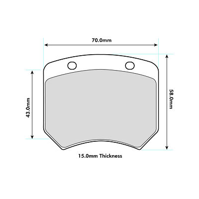 Ferodo DS3000 Rear Brake Pads For Caterham Stock AP Upgrade 1997> - FCP825R