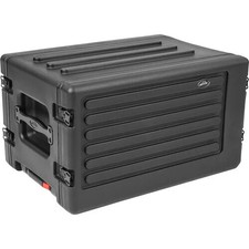 SKB 1SKB-R6SW Shallow Rolling Rack Case, 6RU Side Mount Wheels