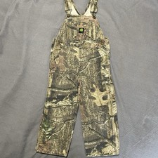 John Deere Bib Overalls Boys Sz 4t Mossy Oak Camo