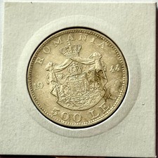 Romania 500 Lei 1944 Silver coin bust of Mihai I King of the Romanians