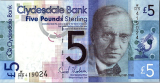 Scotland Clydesdale Bank 5 pounds 2009 Crisp UNC