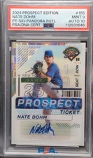 NATE DOHM 2024 Panini Prospect Edition AUTO Pandora FOTL /5 Mets PSA Graded 9/10