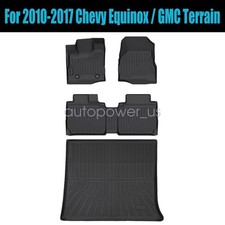 For 2010-2017 Chevrolet Equinox Gmc Terrain Tpe Floor Mats Liners Trunk Cargo