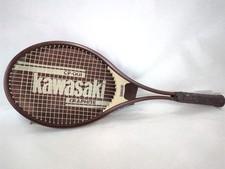 Vintage Kawasaki Graphite Tennis Racket CP-001 4 5/8 w Cover Curley Bates