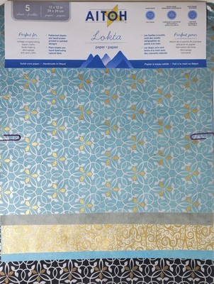 Aitoh Lotka Paper Pack 12X12 5/Pkg-Mica