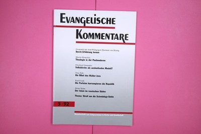 153400 EVANGELISCHE KOMMENTARE EVKOMM ; Monatsschrift zum Zeitgeschehen in