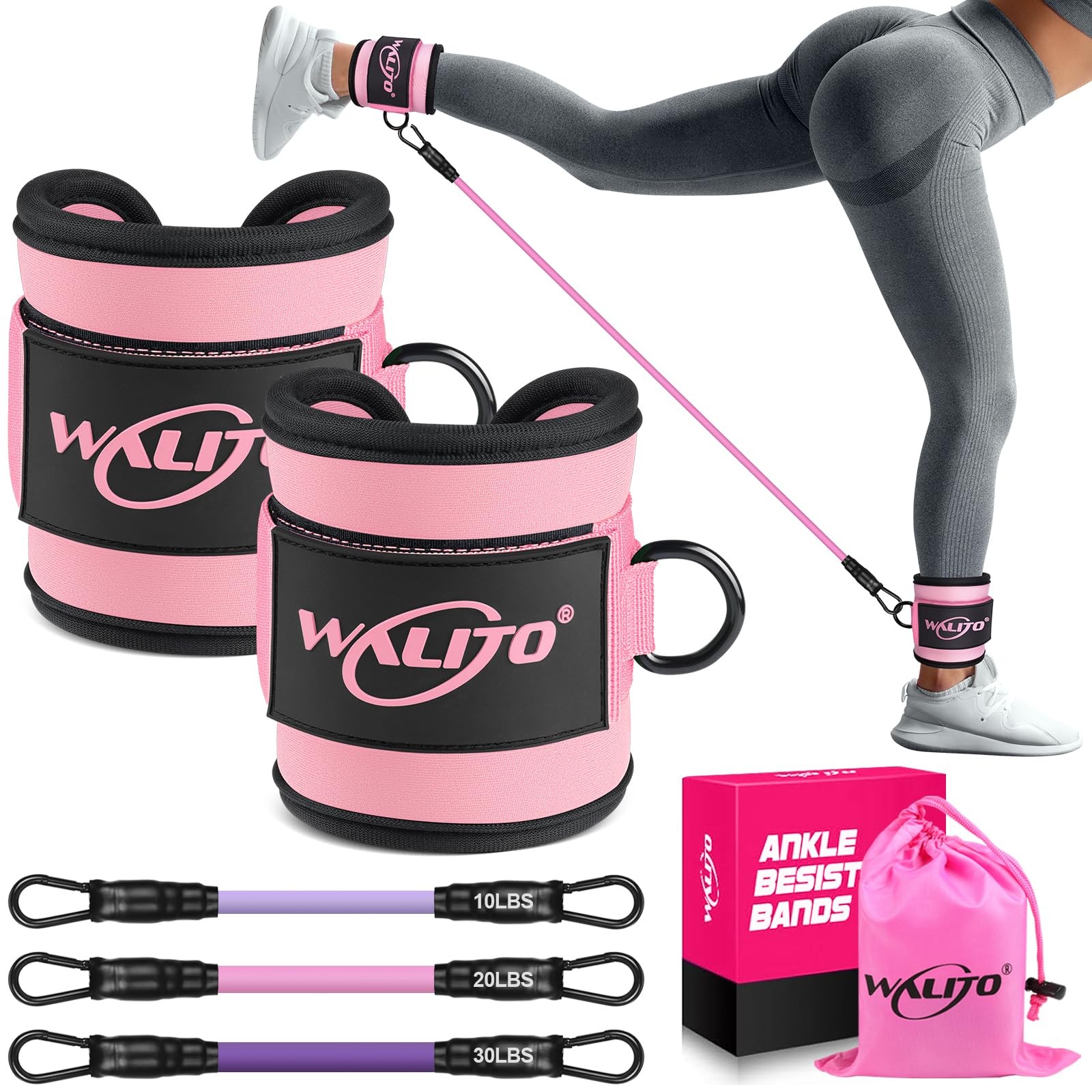 Ankle Resistance Bands with Cuffs Leg Butt