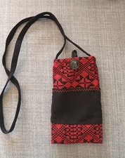 Palestinian Embroidered Crossbody Mobile Bag with bank card pocket - Pouch Purs