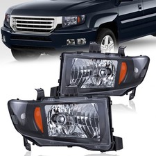 For 2006-2014 Honda Ridgeline Headlight Halogen Driver And Passenger Side Black For 2006-2014 Honda Ridgeline Headlight Halogen Driver And Passenger Side Black