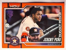 Jeremy Pena 21 /25 DUGOUT PEEKS ORANGE 2026 Topps Houston Astros SSP