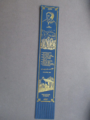 Leather BOOKMARK William Wordsworth Daffodils Poem Dove Cottage Lake District BL