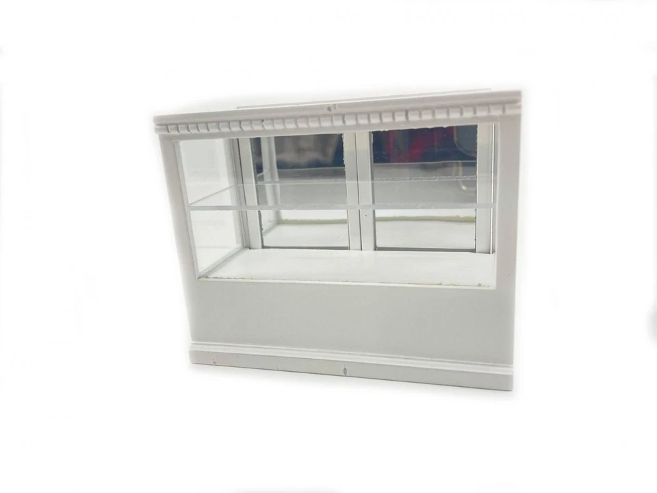 Maison de Poupées Bois Blanc Shop Visserie Étui Vitrine Magasin Compteur 1:12 - Photo 1/4
