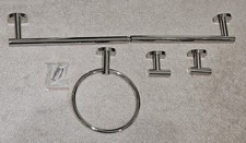 BWE / USHOWER 4 Piece Polished Chrome Bathroom Hardware Set