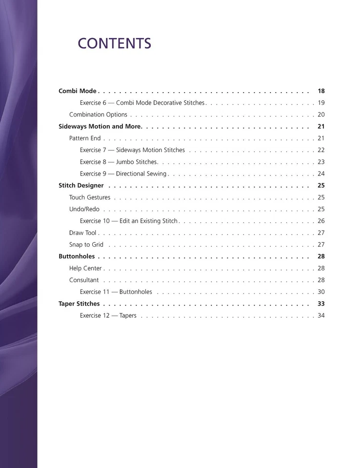 BERNINA 990 Sewing Workbook Manual - STEEL WIRE BOUND - TOUGH COVERING - Image 3 of 4