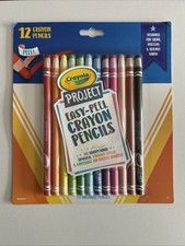 Crayola Easy Peel Crayon Pencils 12 Pack Wax Pencil No Sharpening Washable