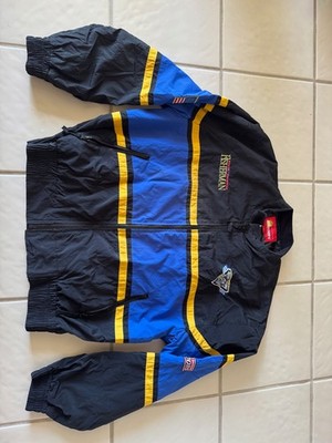 North American Outdoors Mens Blue Black Full Zip Fisherman Windbreaker Size L