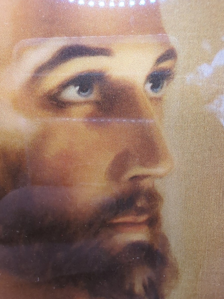 Vintage Jesus Lacquered Print On Wood Warner Sallman 1944