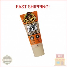 Gorilla All Purpose Wood Filler, Natural Color, 6 Ounce Tube Pack of 1 - Water