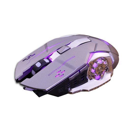 Rechargeable X8 Wireless Game Mouse Silent Led Backlit Usb 1800Dpi Optical HLF - Picture 6 of 9
